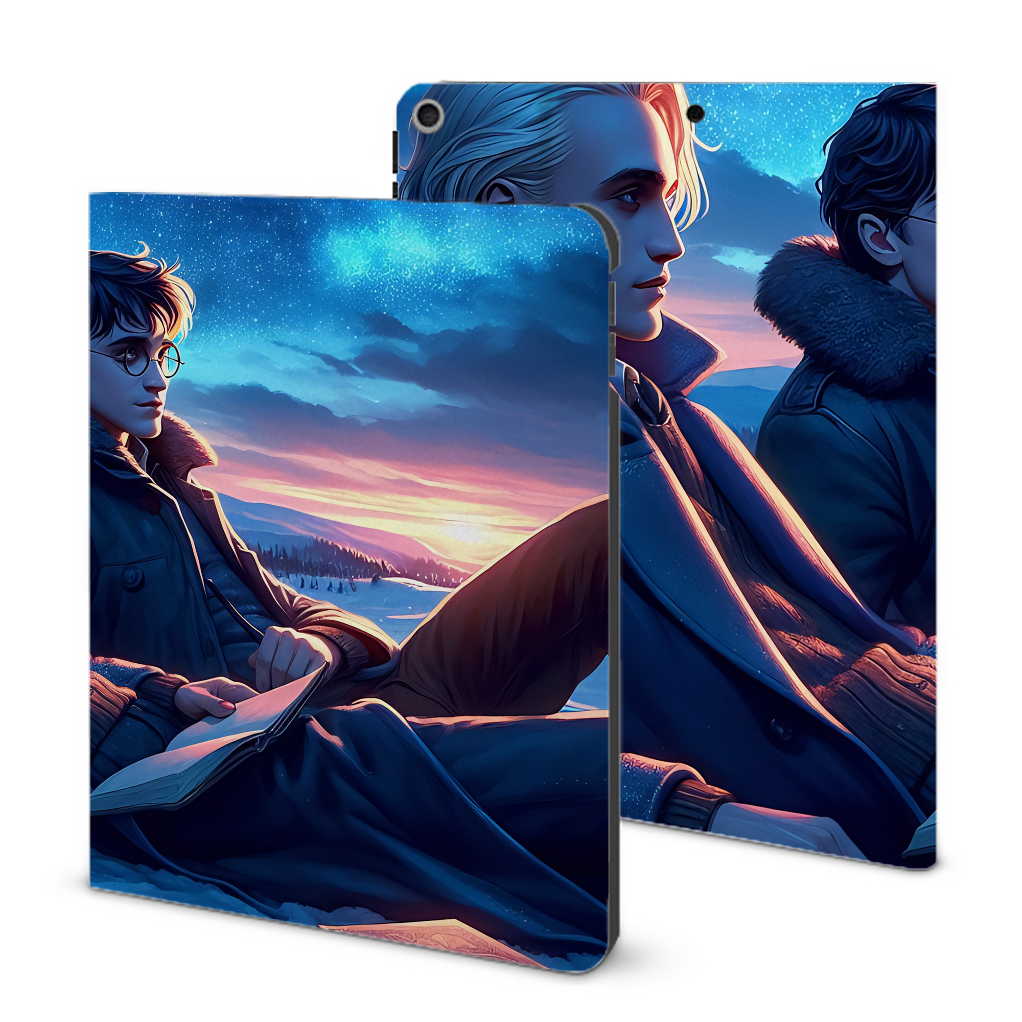 （画像用） Harry Potter ハリー・ポッターシリーズ IPad ケース ブック型 PUレザー TPU 耐衝撃 軽量 薄型 ペン収納なし 全面保護 IPad 各モデル対応